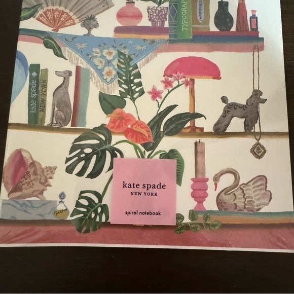 Kate spade New York Bookshelf colorful spiral Notebook animals plants - Picture 7 of 8